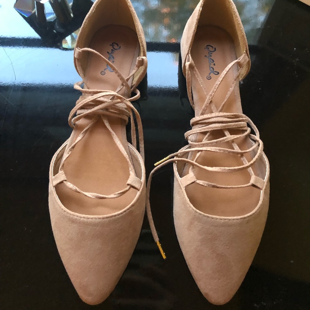Lace up flats